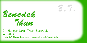 benedek thun business card